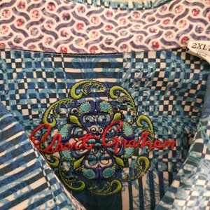 Robert Graham Geometric Pattern L/Sleeve 2XLT